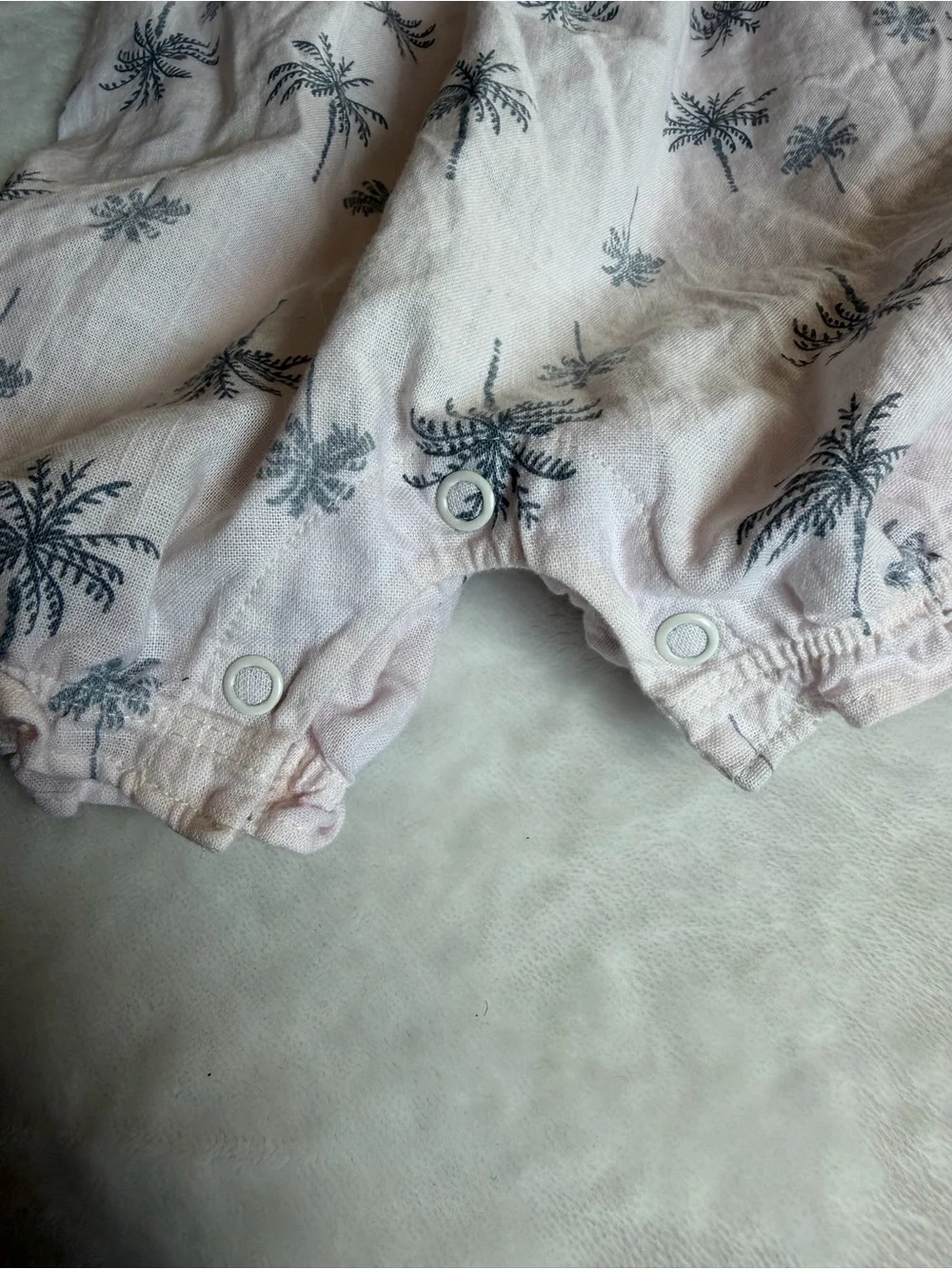 Carter's Light Pink Palm-Print Romper